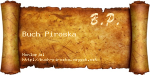 Buch Piroska névjegykártya